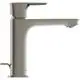 Moderner Wasserhahn in Silber von Ideal Standard, mit einem klaren, geraden Design und einem verstellbaren Auslauf. Das Bedienelement ist seitlich angebracht.